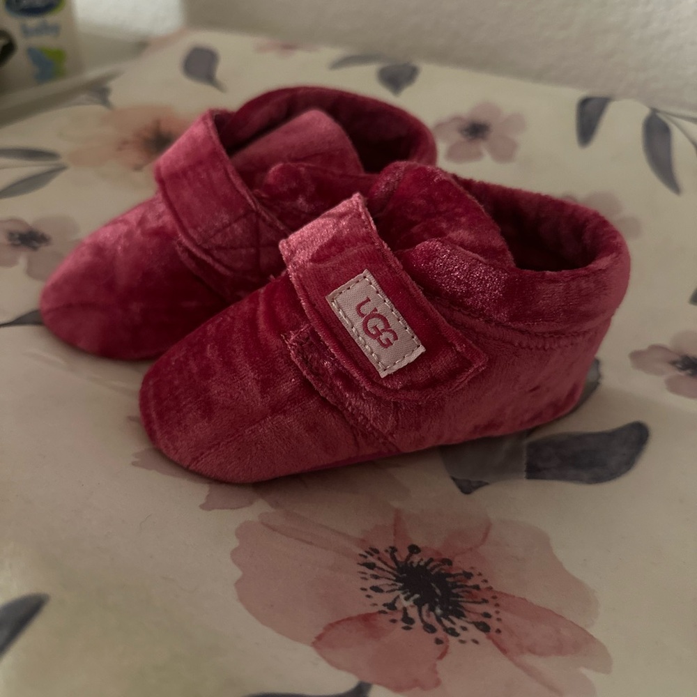 UGG Baby Booties in Pink Velvet